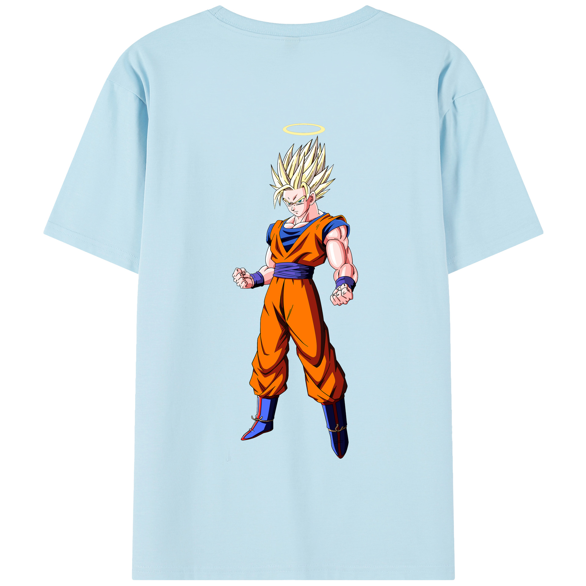 （画像用） ドラゴンボール 孫悟空（そん ごくう）Son Goku カカロット DRAGON BALL Kakarotto 綿100％半袖Tシャツ（背面プリント）